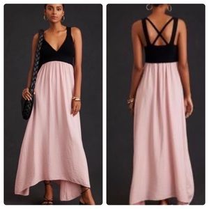Anthropologie Twofer Flowing Maxi with Knit Top